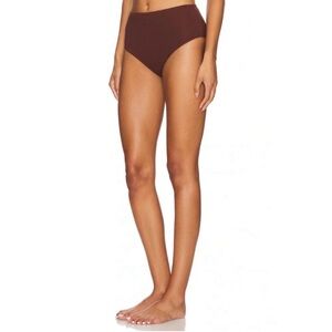 A.L.C. Isla Carob Brown Bikini Bottom Swimsuit Swim S Resort Cheeky High Rise